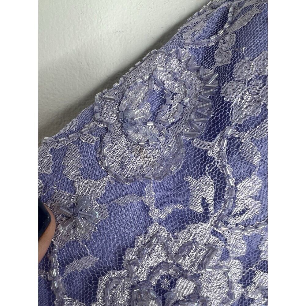 Candlelight and Champagne Woman Lilac Sequins Beaded Blouse Top Women’s Size 32W - Picture 6 of 8